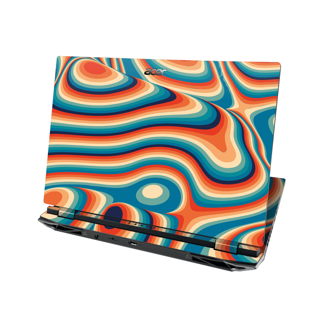 Acer NITRO 5 (17-inch) Print Printed Custom SIGNATURE Swirltro Swirl Retro 70s 80s Warm Colours Skin Wrap Sticker Decal Cover Protector by QSKINZ | QSKINZ.COM