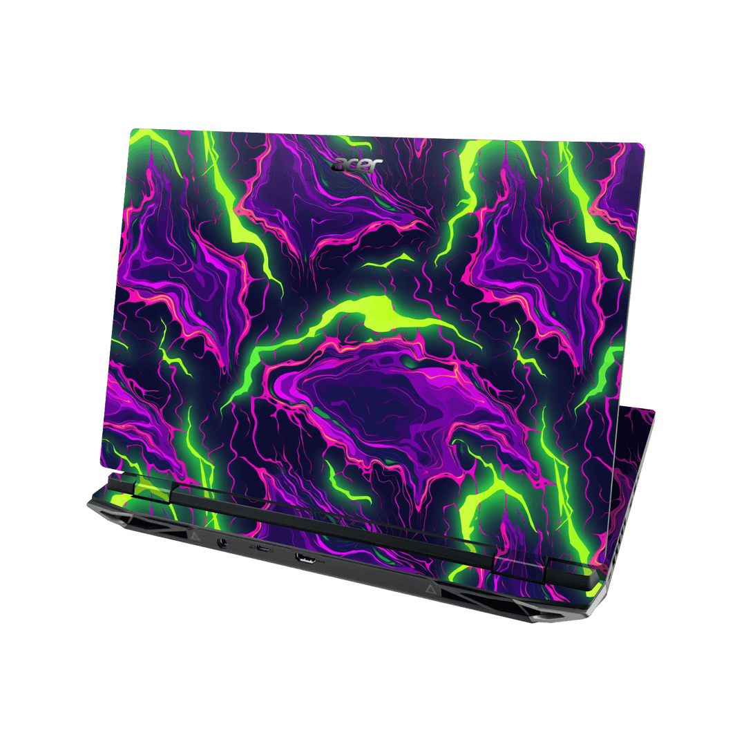 Acer NITRO 5 (17-inch) Print Printed Custom SIGNATURE Twisterra Twist Neon Purple Yellow Green Anime Skin Wrap Sticker Decal Cover Protector by QSKINZ | QSKINZ.COM