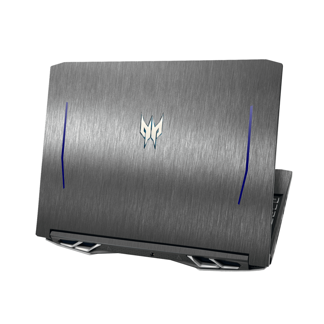 Acer Predator Helios 300 (15.6") Brushed Metal Titanium Metallic Skin Wrap Sticker Decal Cover Protector by QSKINZ | qskinz.com