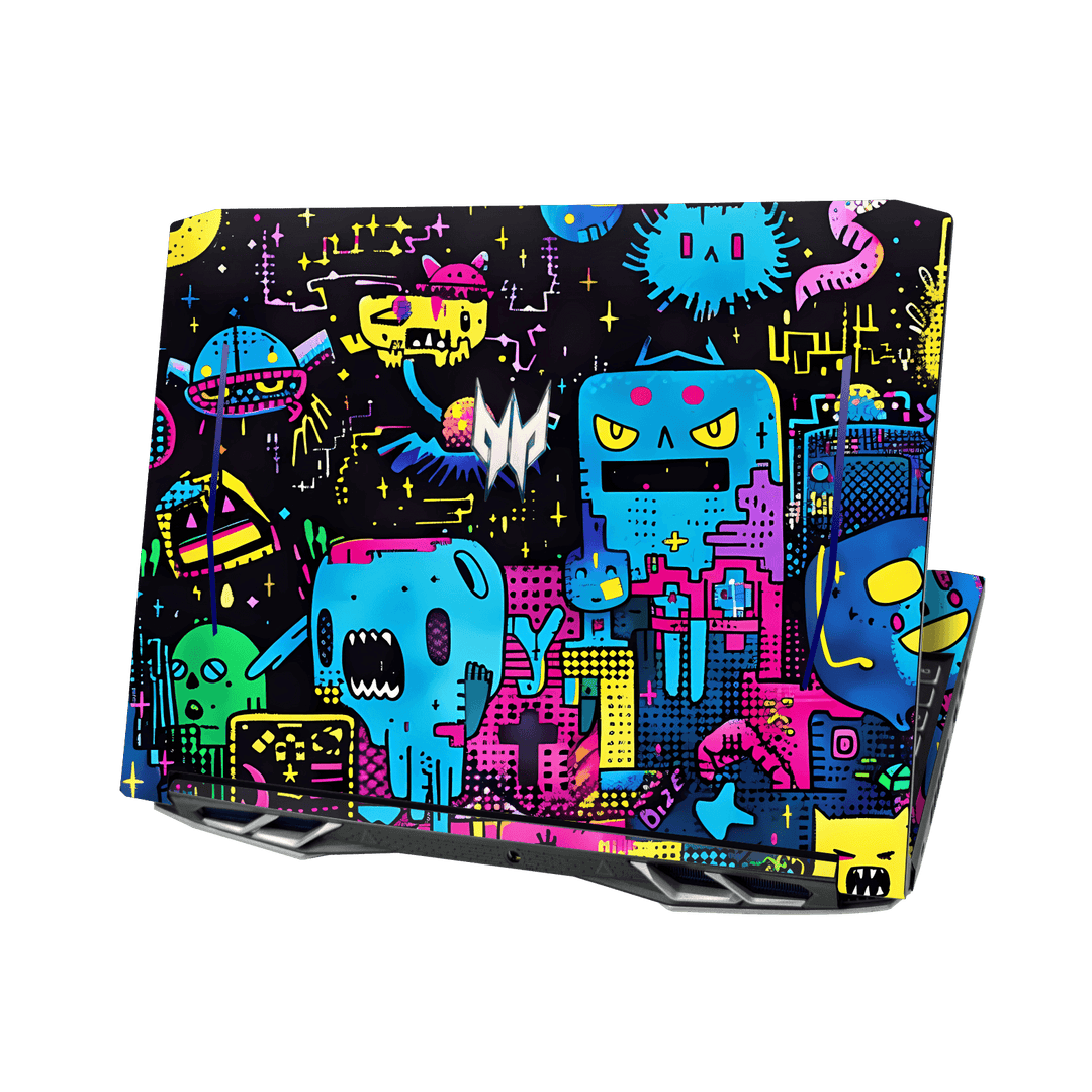 Acer Predator Helios 300 (15.6") Print Printed Custom SIGNATURE Arcade Rave Gaming Gamer Pixel Skin Wrap Sticker Decal Cover Protector by QSKINZ | QSKINZ.COM