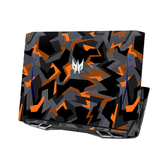 Acer Predator Helios 300 (15.6") Print Printed Custom SIGNATURE Sharp-Edged Orange Camo Camouflage Skin Wrap Sticker Decal Cover Protector by QSKINZ | qskinz.com
