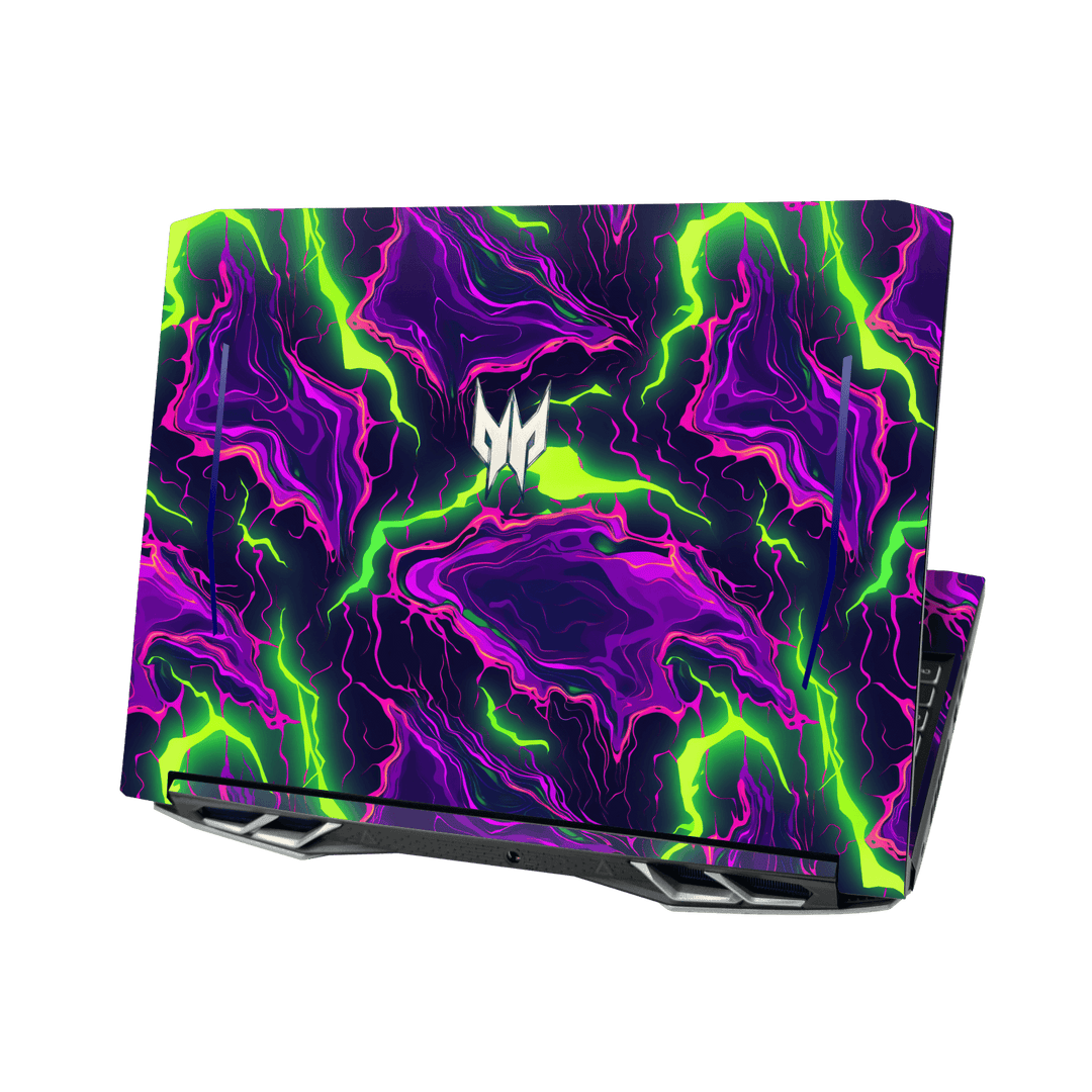 Acer Predator Helios 300 (15.6") Print Printed Custom SIGNATURE Twisterra Twist Neon Purple Yellow Green Anime Skin Wrap Sticker Decal Cover Protector by QSKINZ | QSKINZ.COM