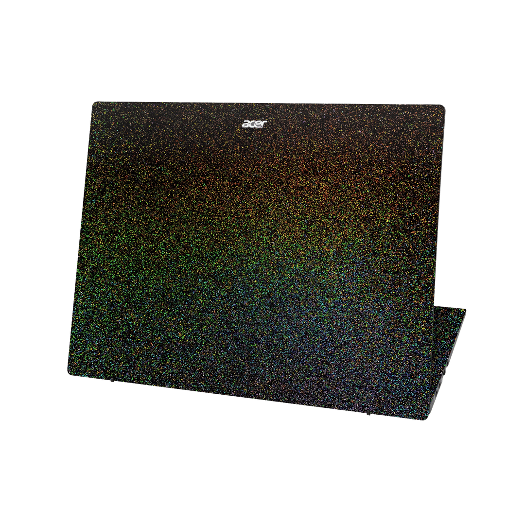 Acer Swift EDGE 16 GALAXY Galactic Black Milky Way Rainbow Sparkling Metallic Gloss Finish Skin Wrap Sticker Decal Cover Protector by QSKINZ | qskinz.com