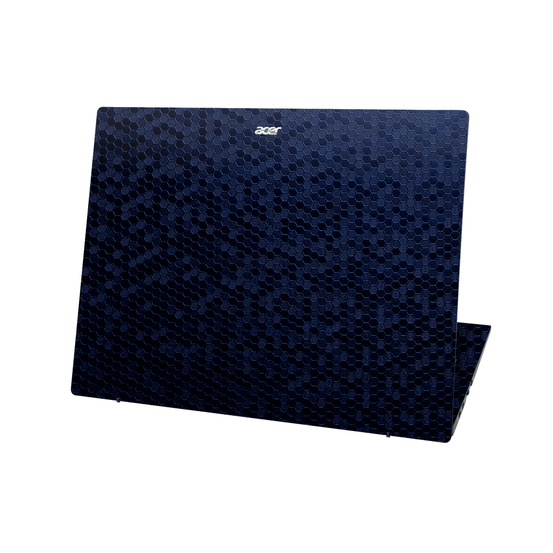 Acer Swift EDGE 16 Luxuria Navy Blue Honeycomb 3D Textured Skin Wrap Sticker Decal Cover Protector by QSKINZ | qskinz.com