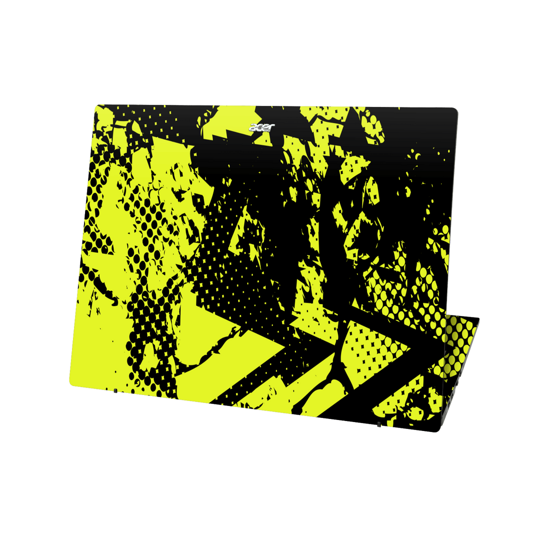 Acer Swift EDGE 16 Print Printed Custom SIGNATURE Grunge Yellow Green Trace Skin Wrap Sticker Decal Cover Protector by QSKINZ | QSKINZ.COM