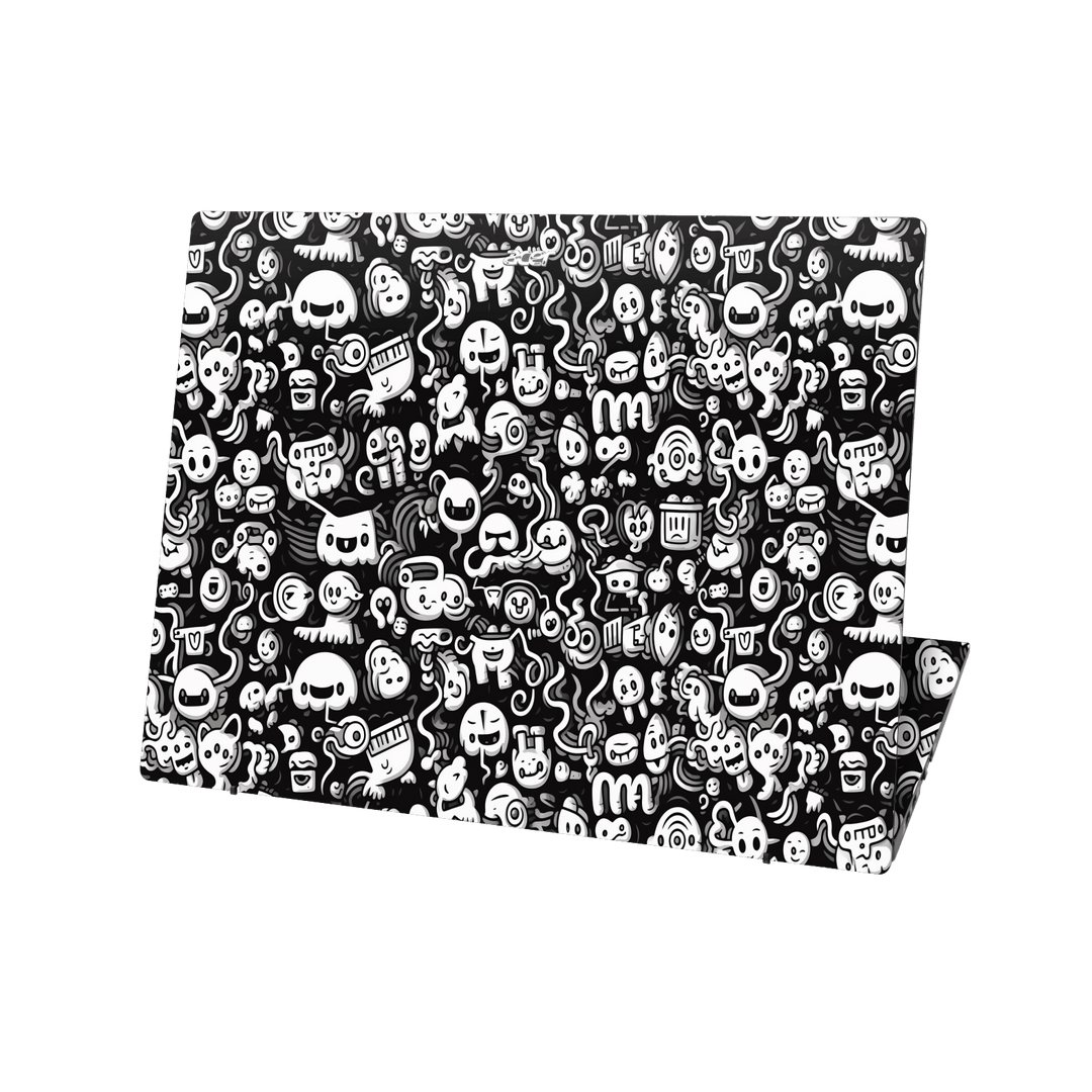 Acer Swift EDGE 16 Print Printed Custom SIGNATURE Pictogram Party Monochrome Black and White Icons Faces Skin Wrap Sticker Decal Cover Protector by QSKINZ | QSKINZ.COM