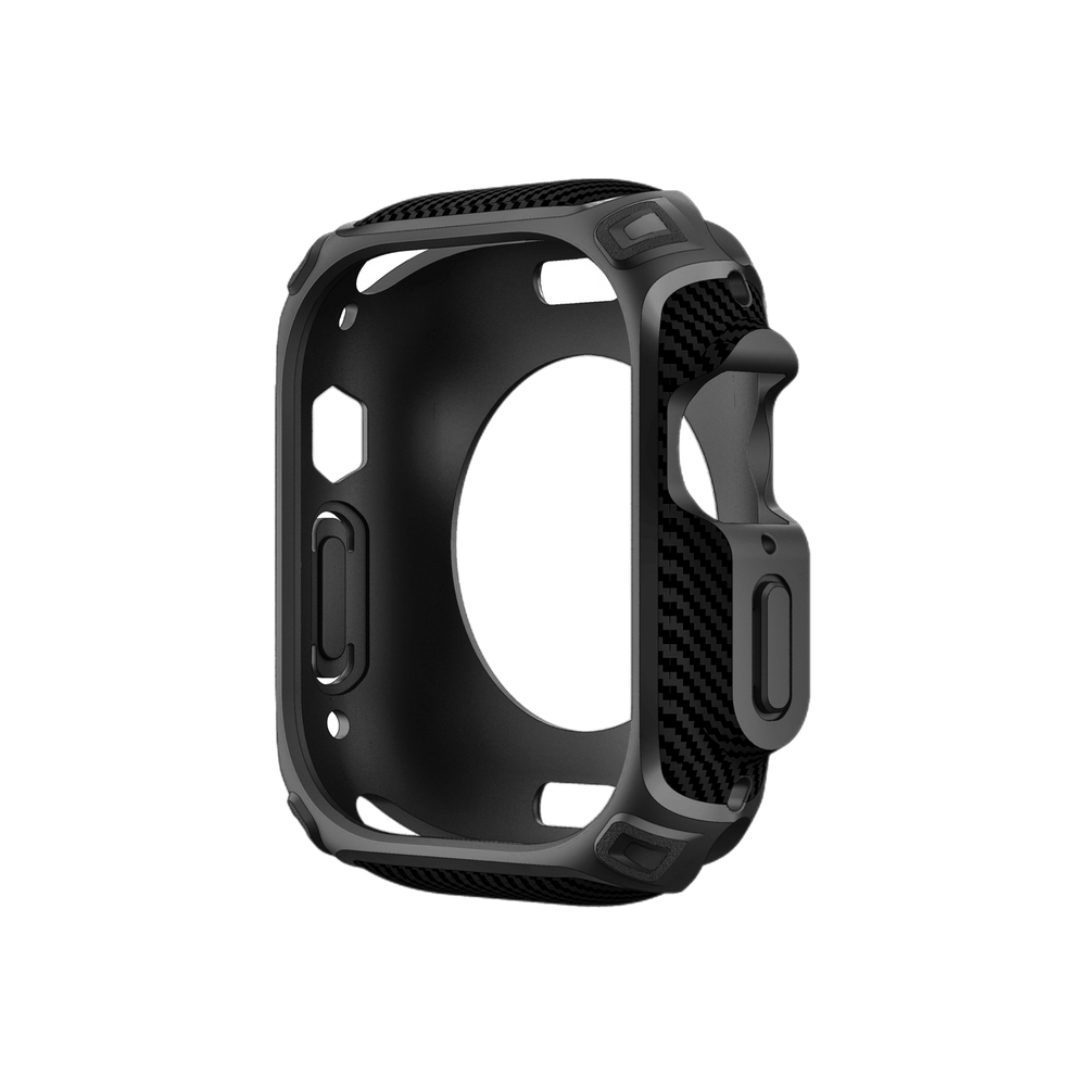 Durable silicone protective case for Apple Watch Ultra with raised bezel and button access.