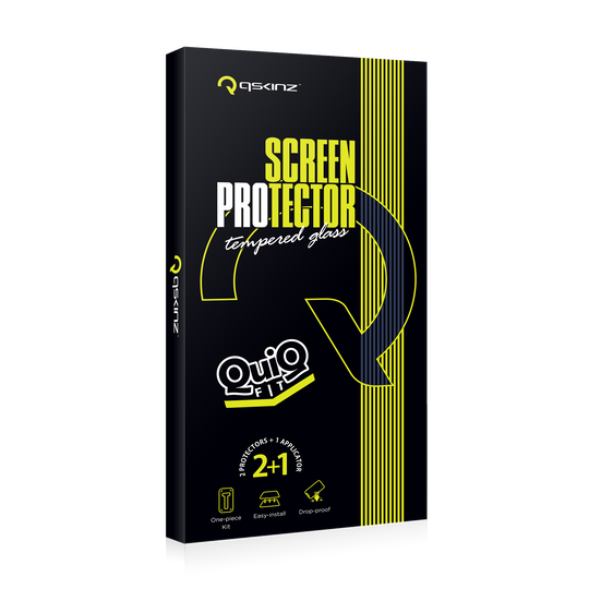 Tempered GLASS Screen Protector with QUIQ-Fit Applicator (2 pack)