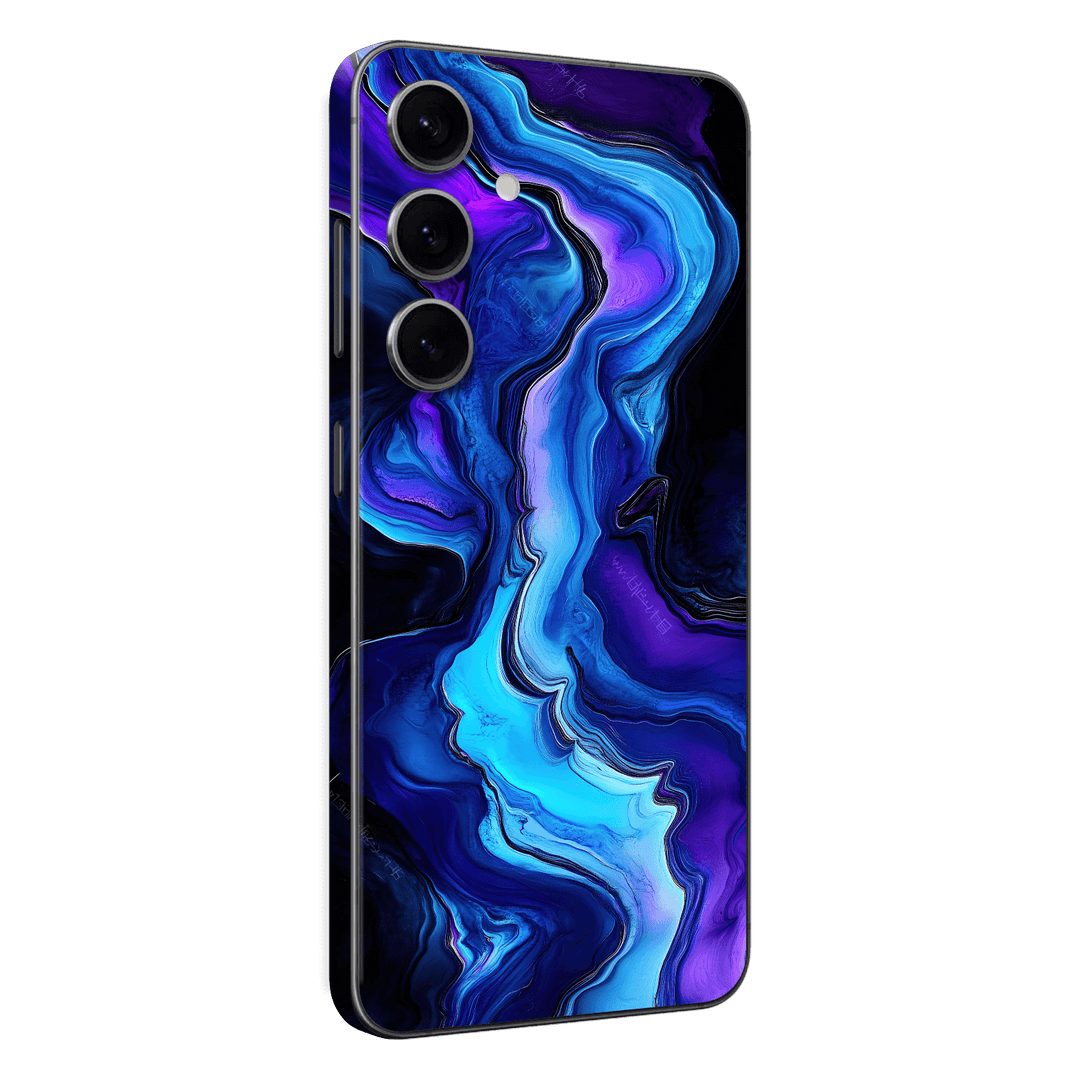 Galaxy S24+ PLUS Custom Printed SIGNATURE “Agate Geode Blue Marble” Art Skin Wrap Sticker Decal Cover Protector by QSKINZ | QSKINZ.COM