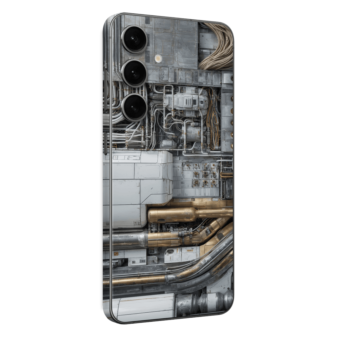 Galaxy S24+ PLUS Custom Printed SIGNATURE “Industrial Metal Pipes” Skin Wrap Sticker Decal Cover Protector by QSKINZ | QSKINZ.COM