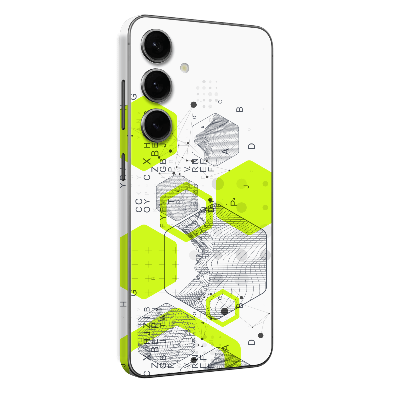 Galaxy S24 Printed Custom SIGNATURE “Neural Realm” AI Science Green & White Skin Wrap Sticker Decal Cover Protector by QSKINZ | QSKINZ.COM