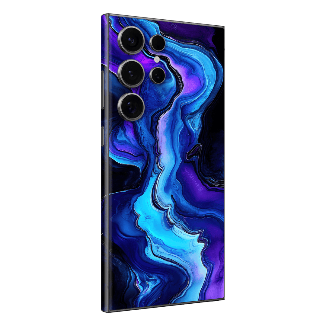 Galaxy S24 ULTRA Custom Printed SIGNATURE “Agate Geode Blue Marble” Art Skin Wrap Sticker Decal Cover Protector by QSKINZ | QSKINZ.COM