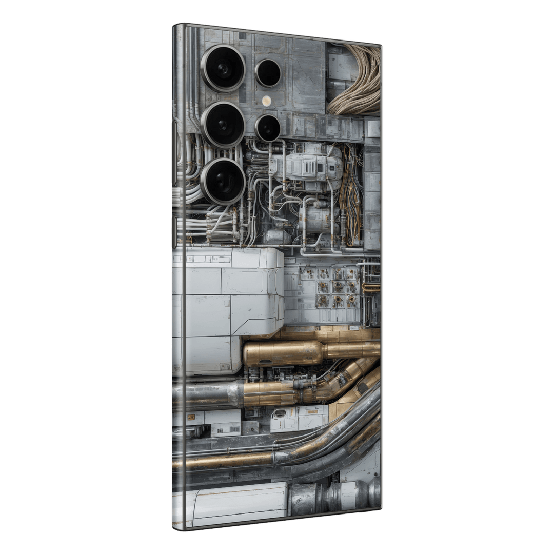 Galaxy S24 ULTRA Custom Printed SIGNATURE “Industrial Metal Pipes” Skin Wrap Sticker Decal Cover Protector by QSKINZ | QSKINZ.COM