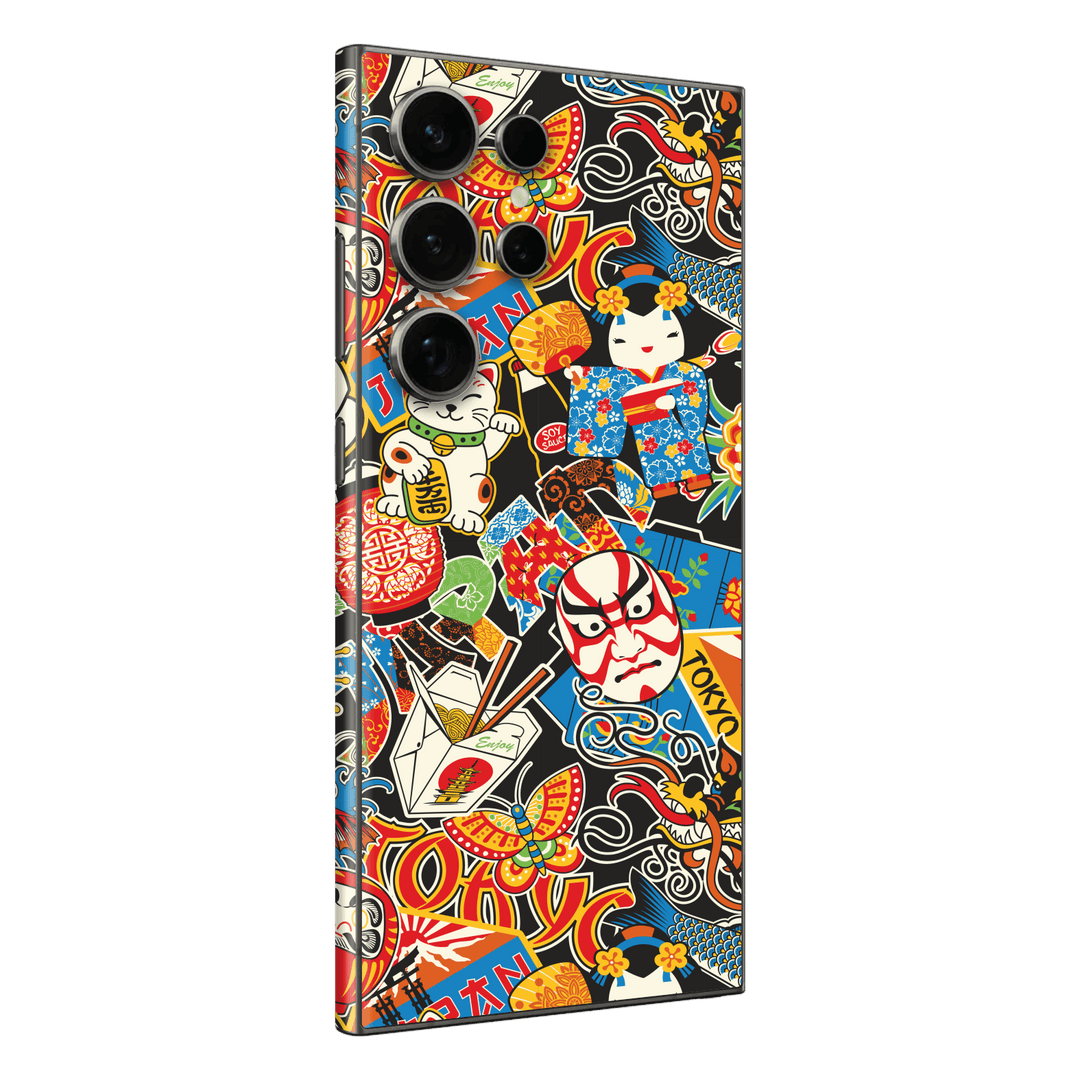 Galaxy S24 ULTRA Custom Printed SIGNATURE “Manga Tokyo Maneki” Japanese Art Skin Wrap Sticker Decal Cover Protector by QSKINZ | QSKINZ.COM