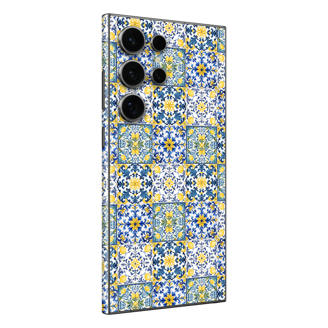 Galaxy S24 ULTRA Custom Printed SIGNATURE “Tile d’Amalfi Coast” Ceramic Skin Wrap Sticker Decal Cover Protector by QSKINZ | QSKINZ.COM