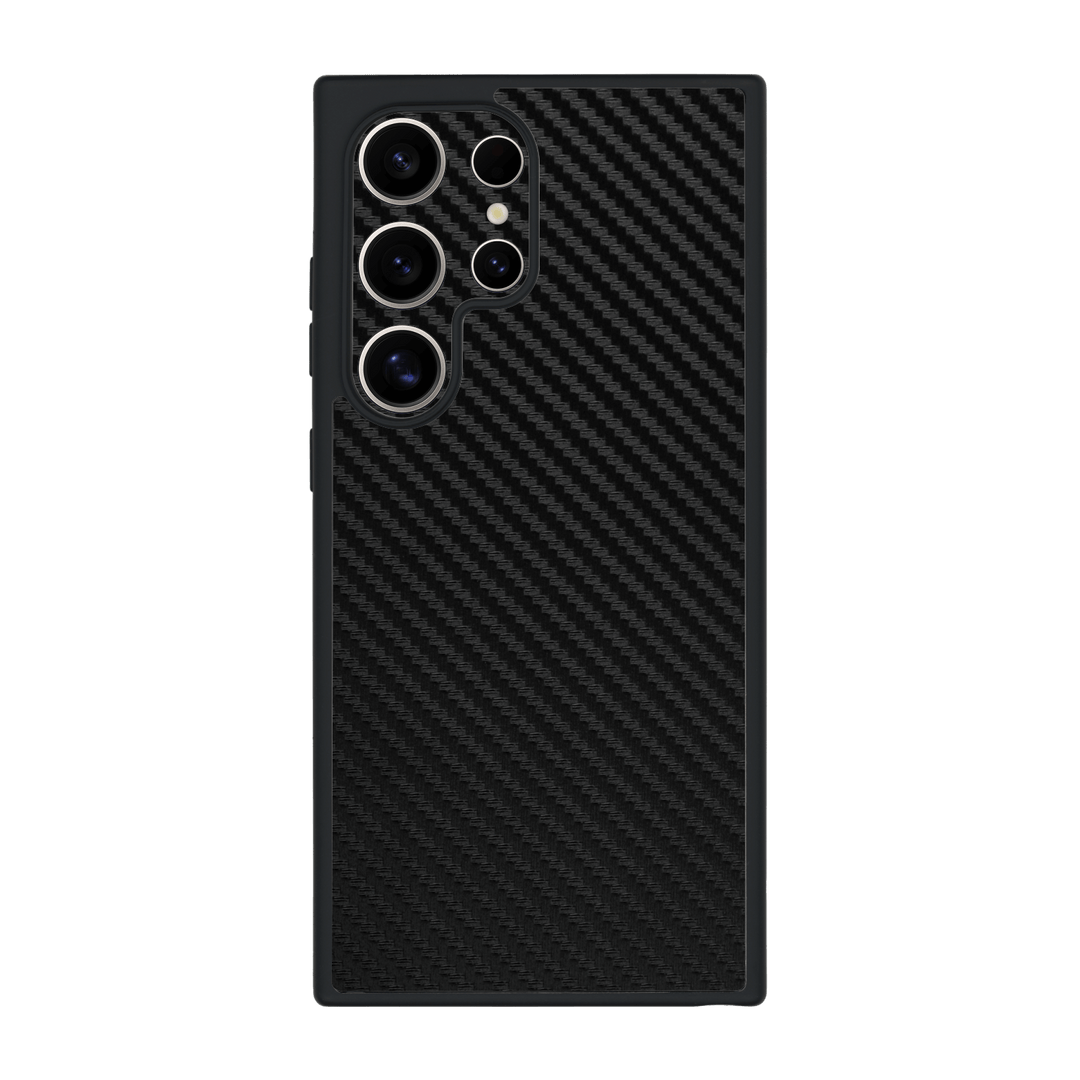 Galaxy S24 ULTRA Qcaze Black 3D Textured Carbon Fibre Fiber Case by QSKINZ | qskinz.com