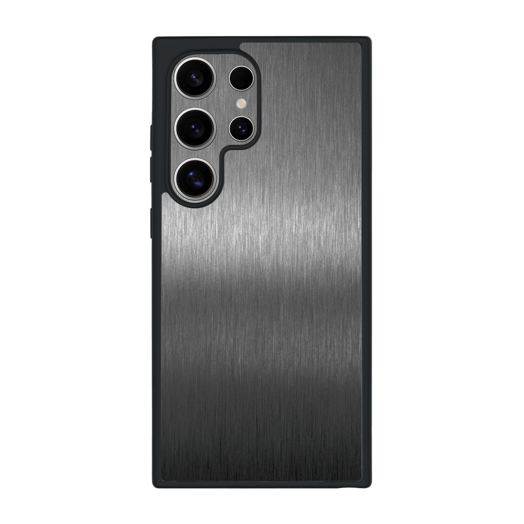 Galaxy S24 ULTRA Qcaze Brushed Metal Titanium Metallic Case by QSKINZ | qskinz.com
