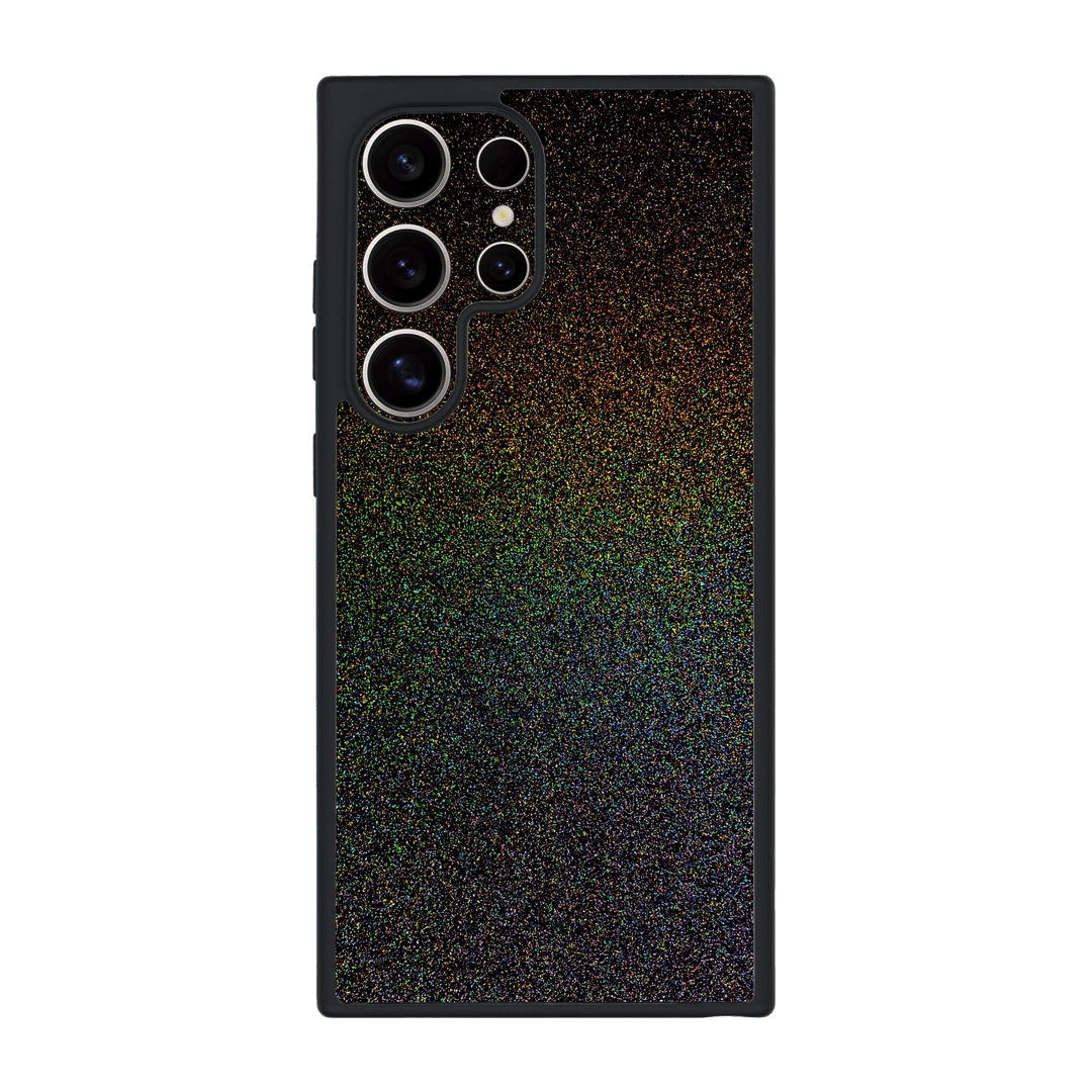 Galaxy S24 ULTRA Qcaze GALAXY Galactic Black Milky Way Rainbow Sparkling Metallic Gloss Finish Case by QSKINZ | qskinz.com
