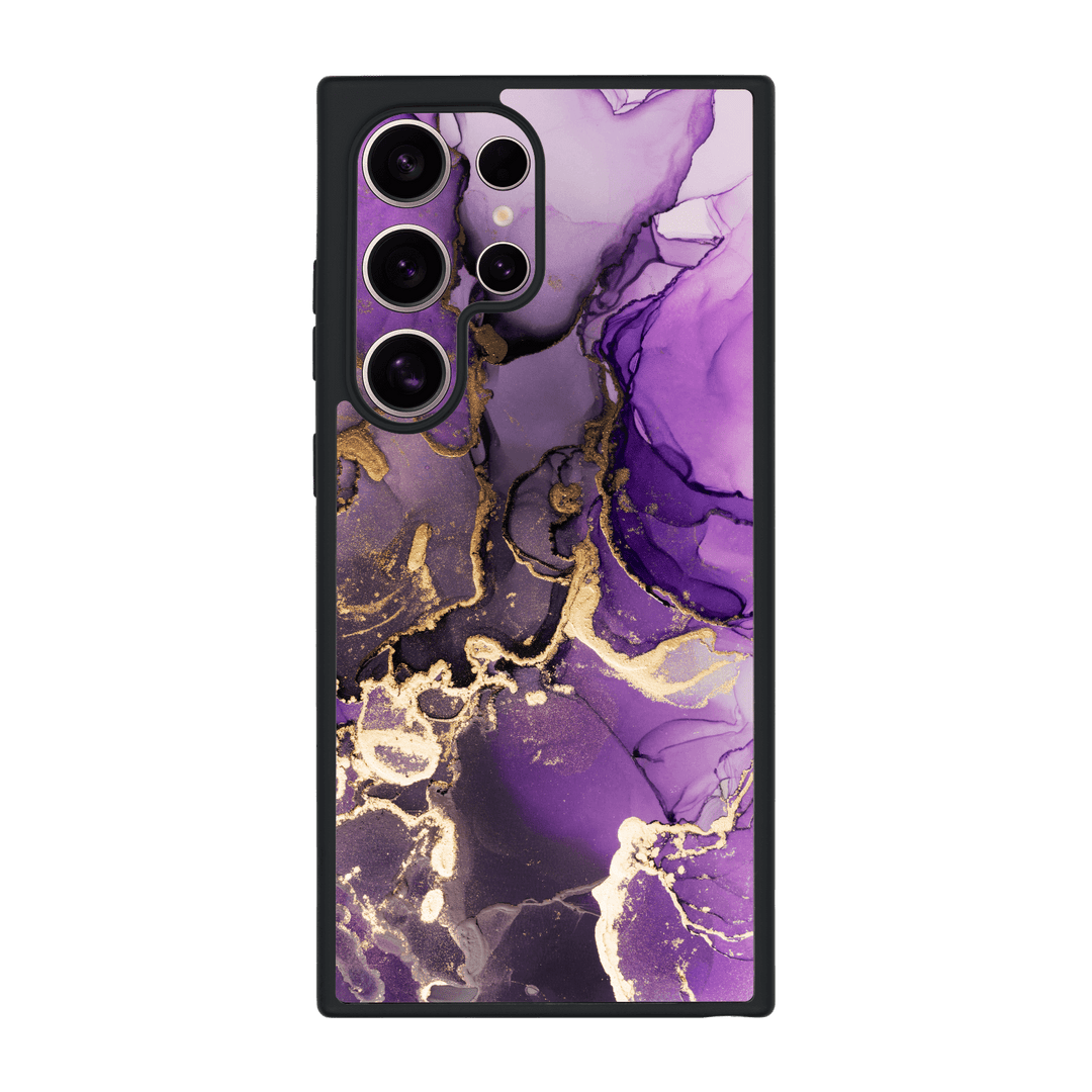 Galaxy S24 ULTRA Qcaze Print Printed Custom SIGNATURE AGATE GEODE Purple-Gold Case by QSKINZ | qskinz.com