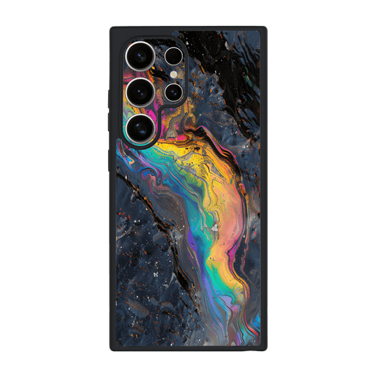 Galaxy S24 ULTRA Qcaze Print Printed Custom SIGNATURE Aurora Auroria Stone Marble Rainbow Case by QSKINZ | QSKINZ.COM