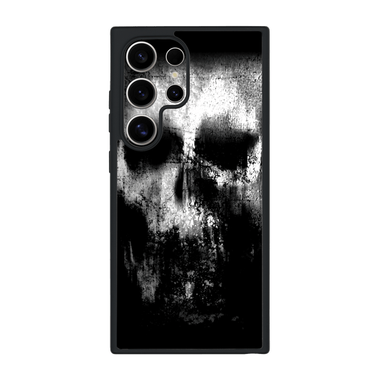 Galaxy S24 ULTRA Qcaze Print Printed Custom SIGNATURE Horror Black & White SKULL Case by QSKINZ | qskinz.com