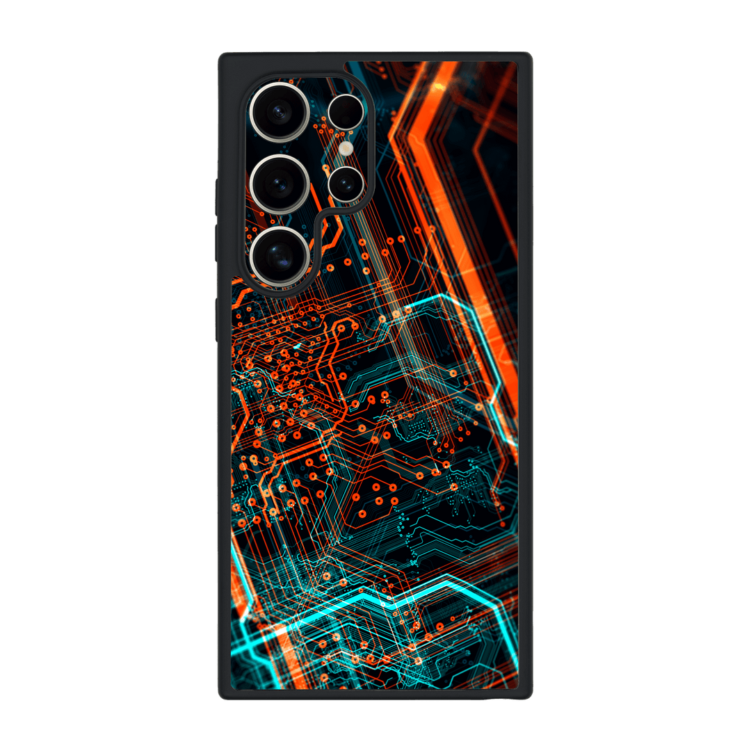 Galaxy S24 ULTRA Qcaze Print Printed Custom SIGNATURE NEON PCB Board Case by QSKINZ | qskinz.com