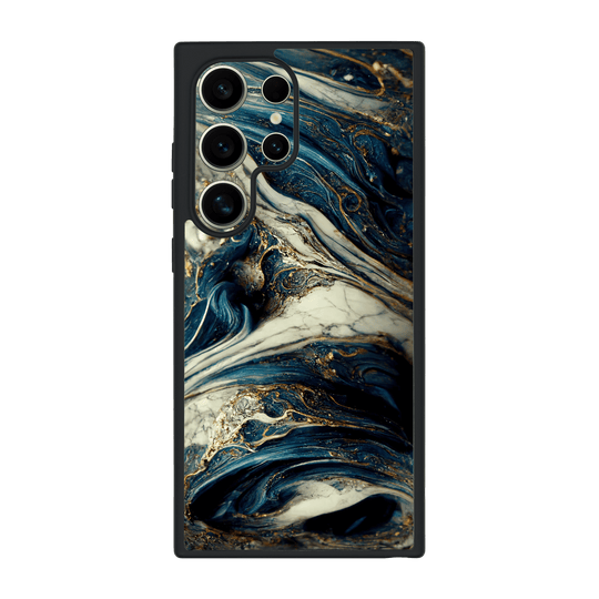 Galaxy S24 ULTRA Qcaze Printed Custom SIGNATURE Agate Geode Naia Ocean Blue Stone Case by QSKINZ | qskinz.com