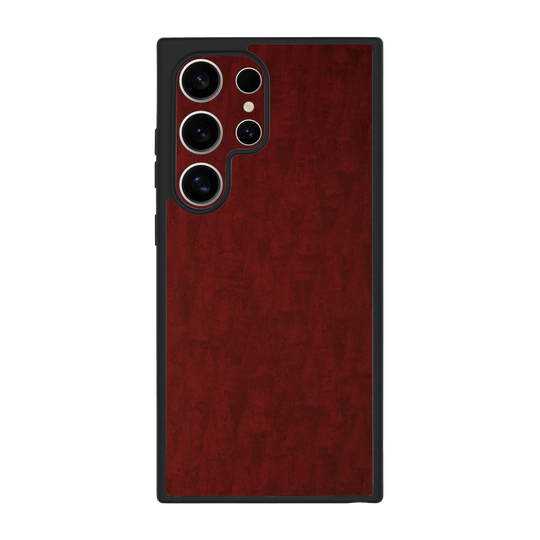 Galaxy S24 ULTRA Qcaze Scarlet Red Wood Wooden Satin Case by QSKINZ | qskinz.com