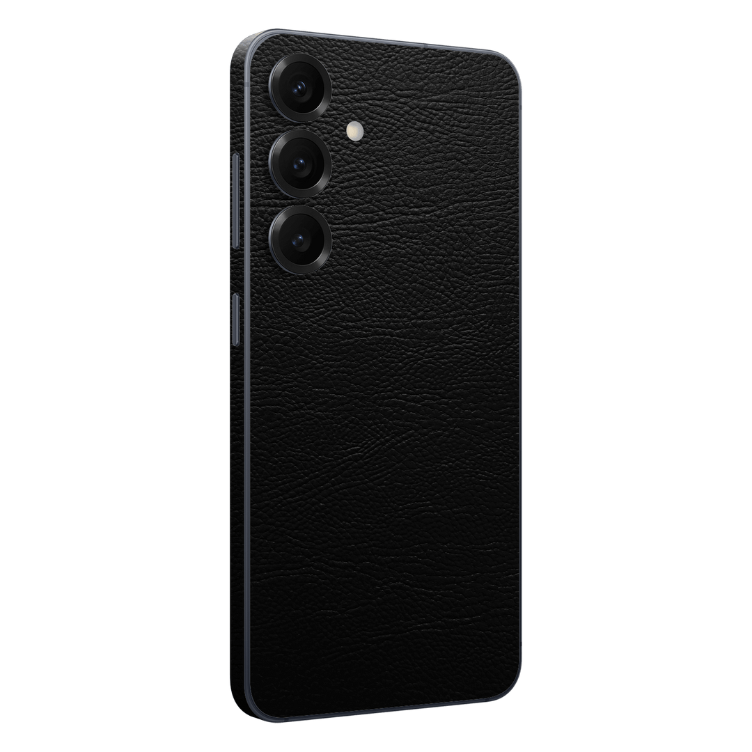 Galaxy S25 FE Luxuria BLACK LEATHER Riders Skin Wrap Sticker Decal Cover Protector by QSKINZ | qskinz.com