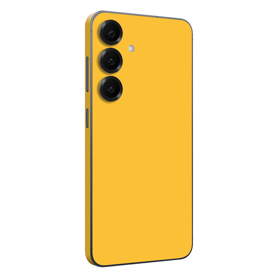 Galaxy S25 FE Luxuria Tuscany Yellow Matt 3D Textured Skin Wrap Sticker Decal Cover Protector by QSKINZ | qskinz.com