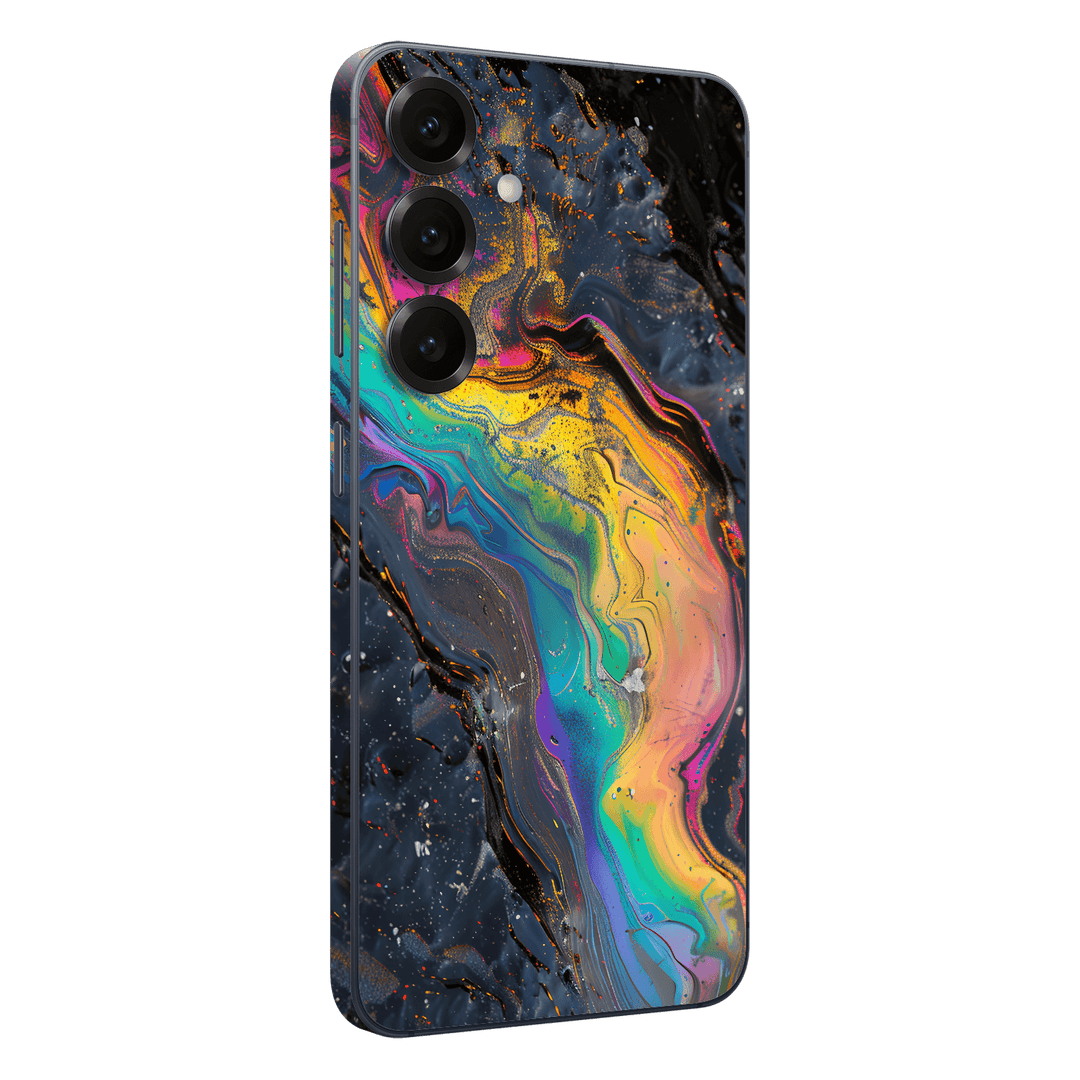Galaxy S25 FE Print Printed Custom SIGNATURE Aurora Auroria Stone Marble Rainbow Skin Wrap Sticker Decal Cover Protector by QSKINZ | QSKINZ.COM