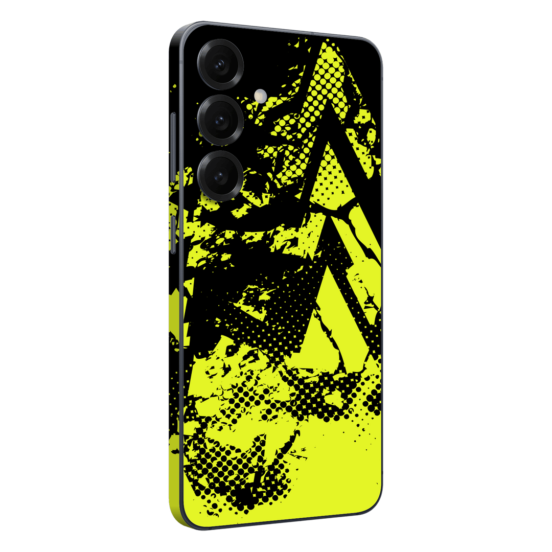 Galaxy S25 FE Print Printed Custom SIGNATURE Grunge Yellow Green Trace Skin Wrap Sticker Decal Cover Protector by QSKINZ | QSKINZ.COM
