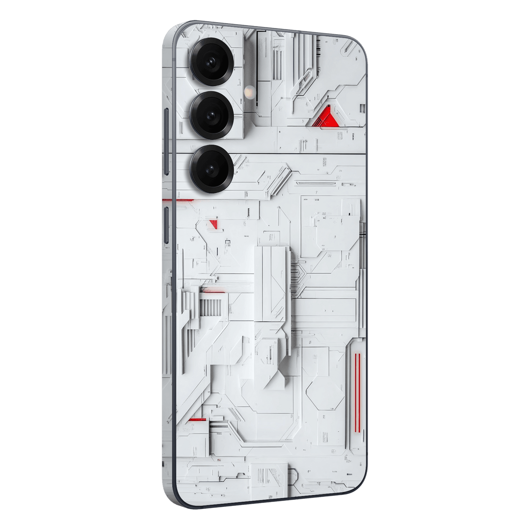 Galaxy S25 FE Print Printed Custom SIGNATURE Interstellar White Spaceship Skin Wrap Sticker Decal Cover Protector by QSKINZ | QSKINZ.COM