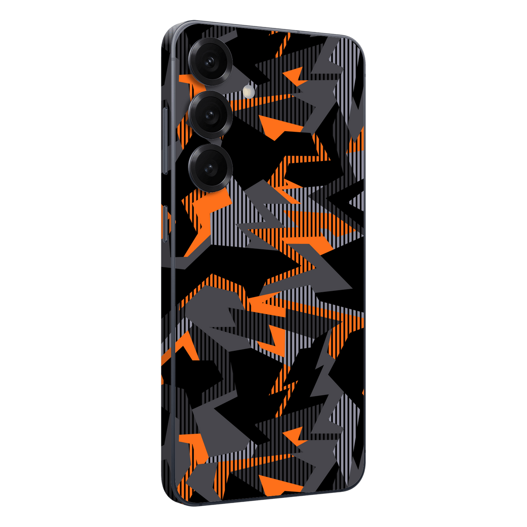 Galaxy S25 FE Print Printed Custom SIGNATURE Sharp-Edged Orange Camo Camouflage Skin Wrap Sticker Decal Cover Protector by QSKINZ | qskinz.com
