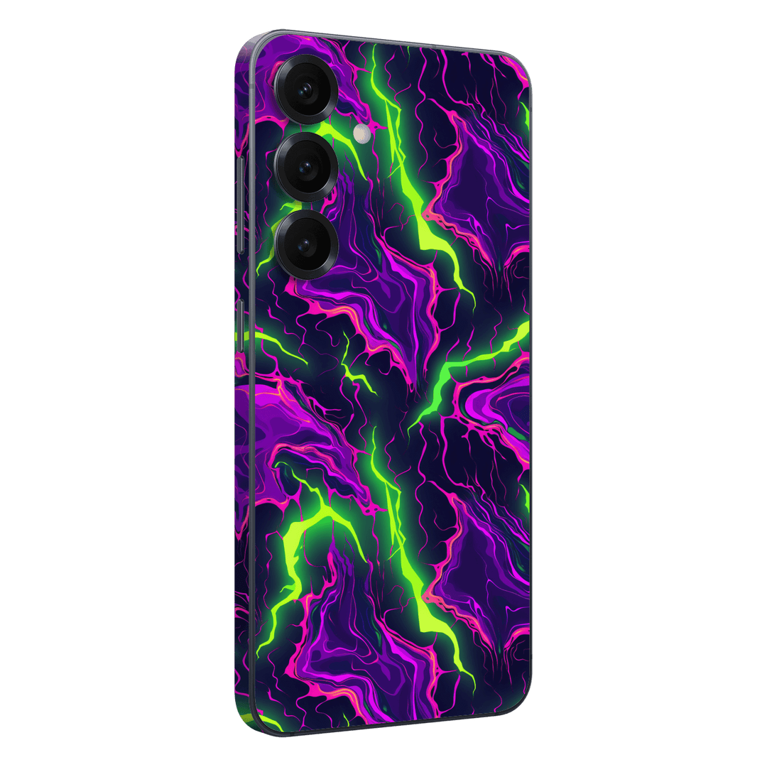 Galaxy S25 FE Print Printed Custom SIGNATURE Twisterra Twist Neon Purple Yellow Green Anime Skin Wrap Sticker Decal Cover Protector by QSKINZ | QSKINZ.COM