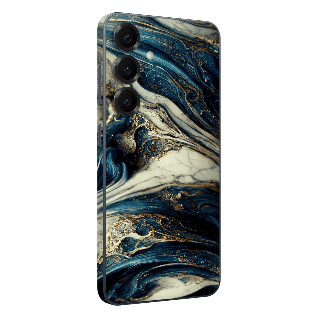 Galaxy S25 FE Printed Custom SIGNATURE Agate Geode Naia Ocean Blue Stone Skin Wrap Sticker Decal Cover Protector by QSKINZ | qskinz.com
