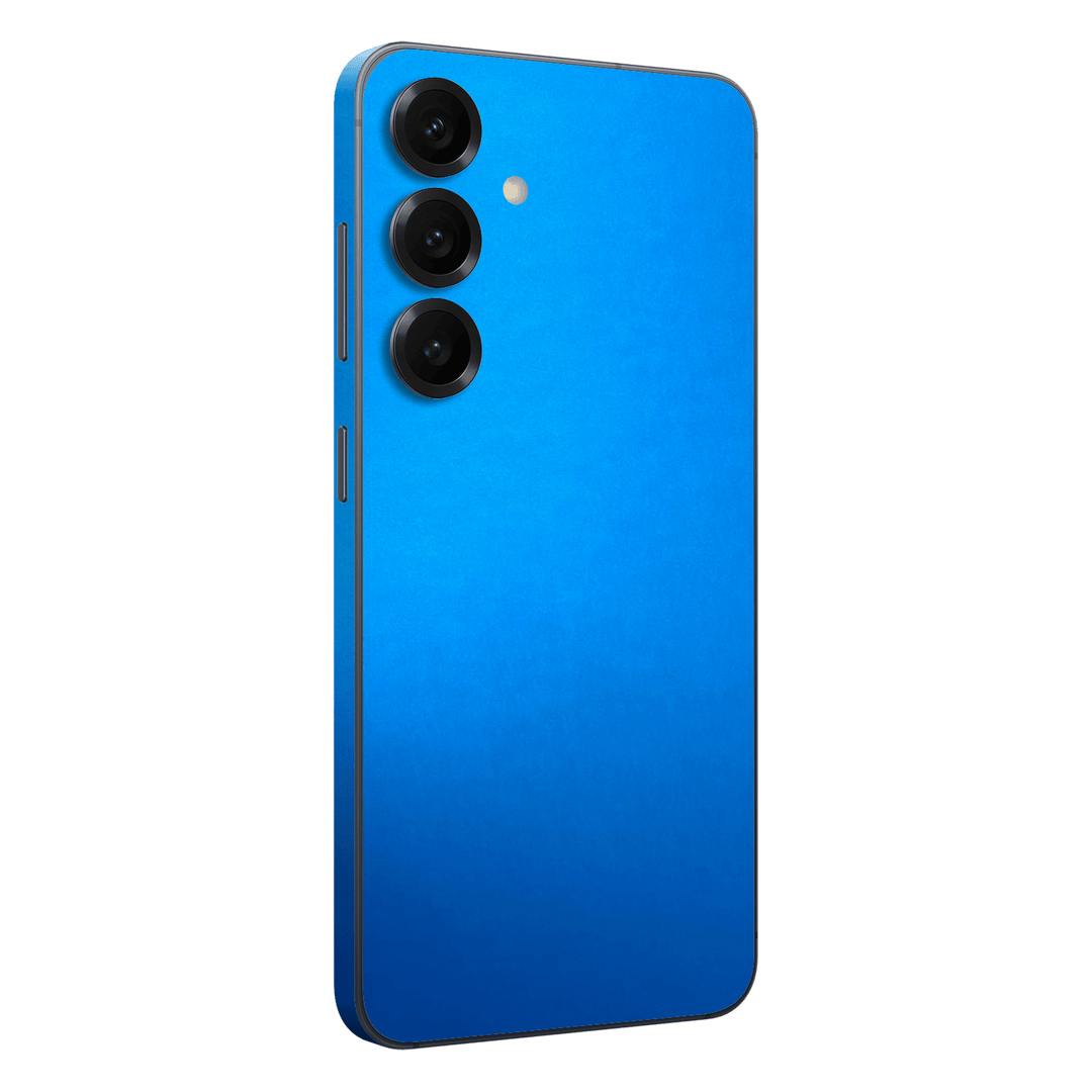 Galaxy S25 FE Satin Blue Metallic Matt Matte Skin Wrap Sticker Decal Cover Protector by QSKINZ | qskinz.com