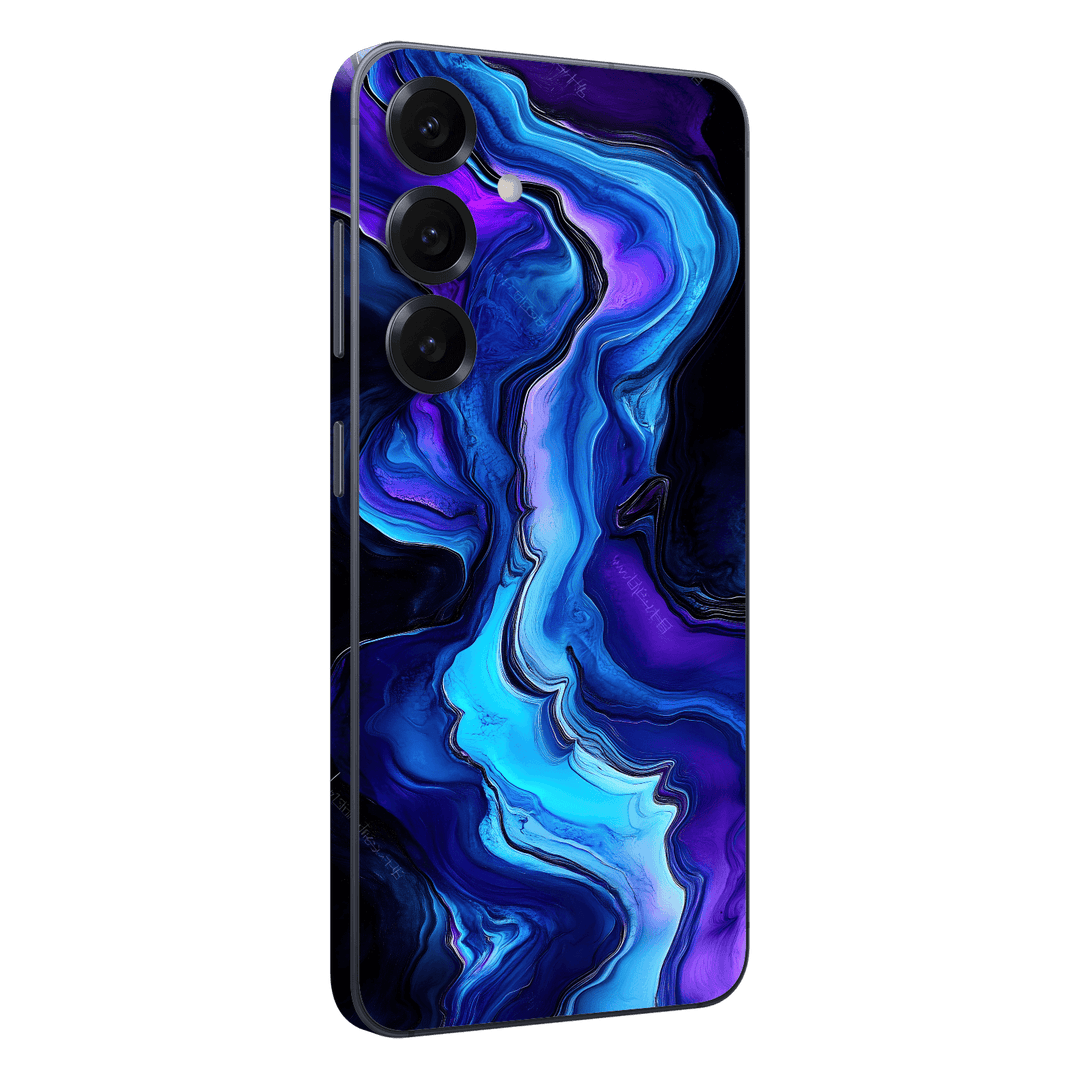 Galaxy S25+ PLUS Custom Printed SIGNATURE “Agate Geode Blue Marble” Art Skin Wrap Sticker Decal Cover Protector by QSKINZ | QSKINZ.COM