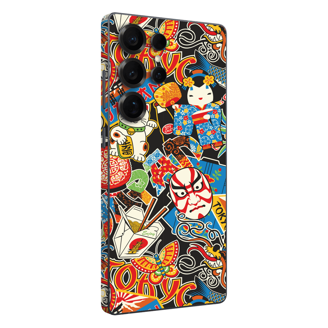 Galaxy S25 ULTRA Custom Printed SIGNATURE “Manga Tokyo Maneki” Japanese Art Skin Wrap Sticker Decal Cover Protector by QSKINZ | QSKINZ.COM
