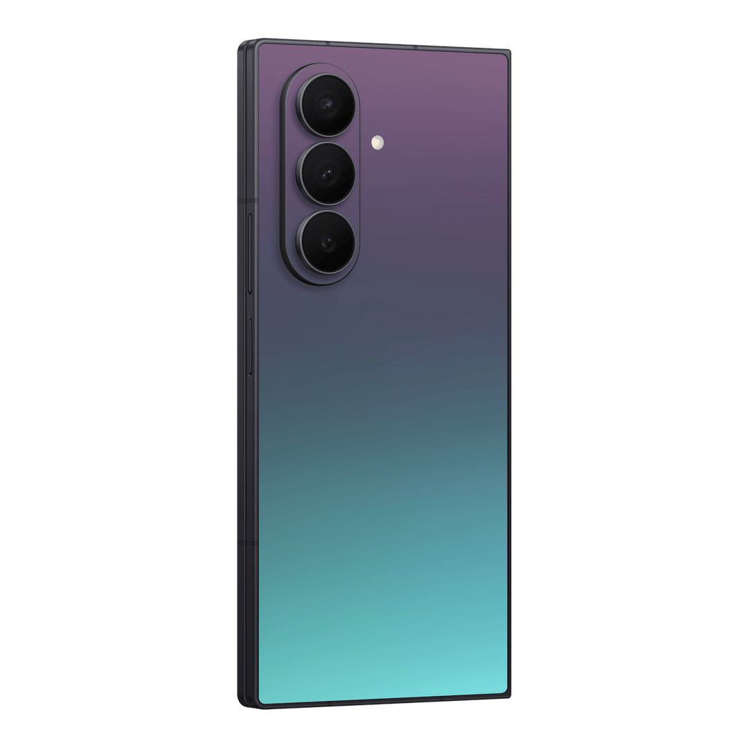 Galaxy Z FOLD 7 Chameleon Turquoise-Lavender Lilac Colour-changing Metallic Skin Wrap Sticker Decal Cover Protector by QSKINZ | qskinz.com