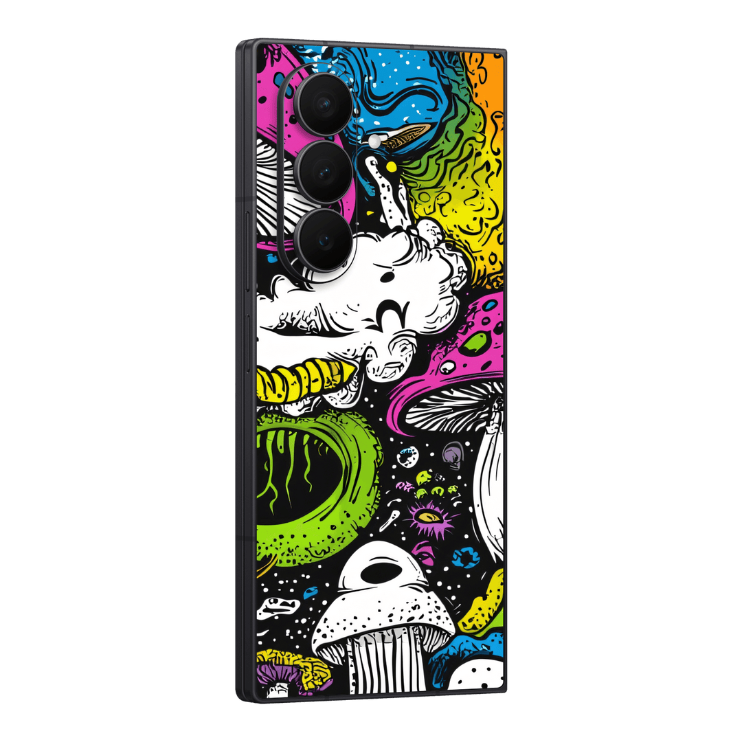 Galaxy Z FOLD 7 Custom Printed SIGNATURE “Cartoon Bloom” Art Painting Skin Wrap Sticker Decal Cover Protector by QSKINZ | QSKINZ.COM