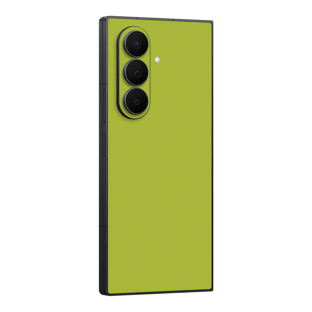 Galaxy Z FOLD 7 Luxuria Lime Green Matt 3D Textured Skin Wrap Sticker Decal Cover Protector by QSKINZ | qskinz.com