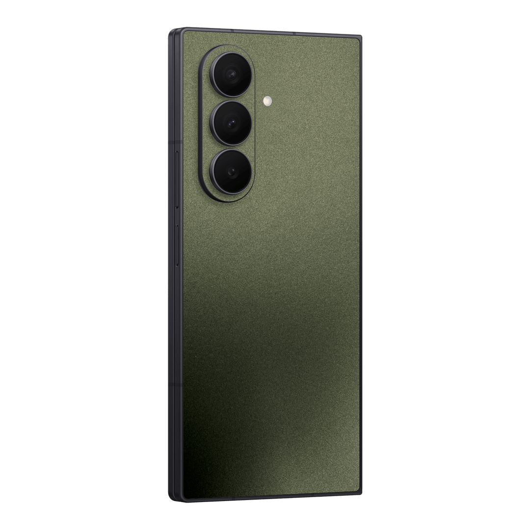 Galaxy Z FOLD 7 Military Green Metallic Skin Wrap Sticker Decal Cover Protector by QSKINZ | qskinz.com