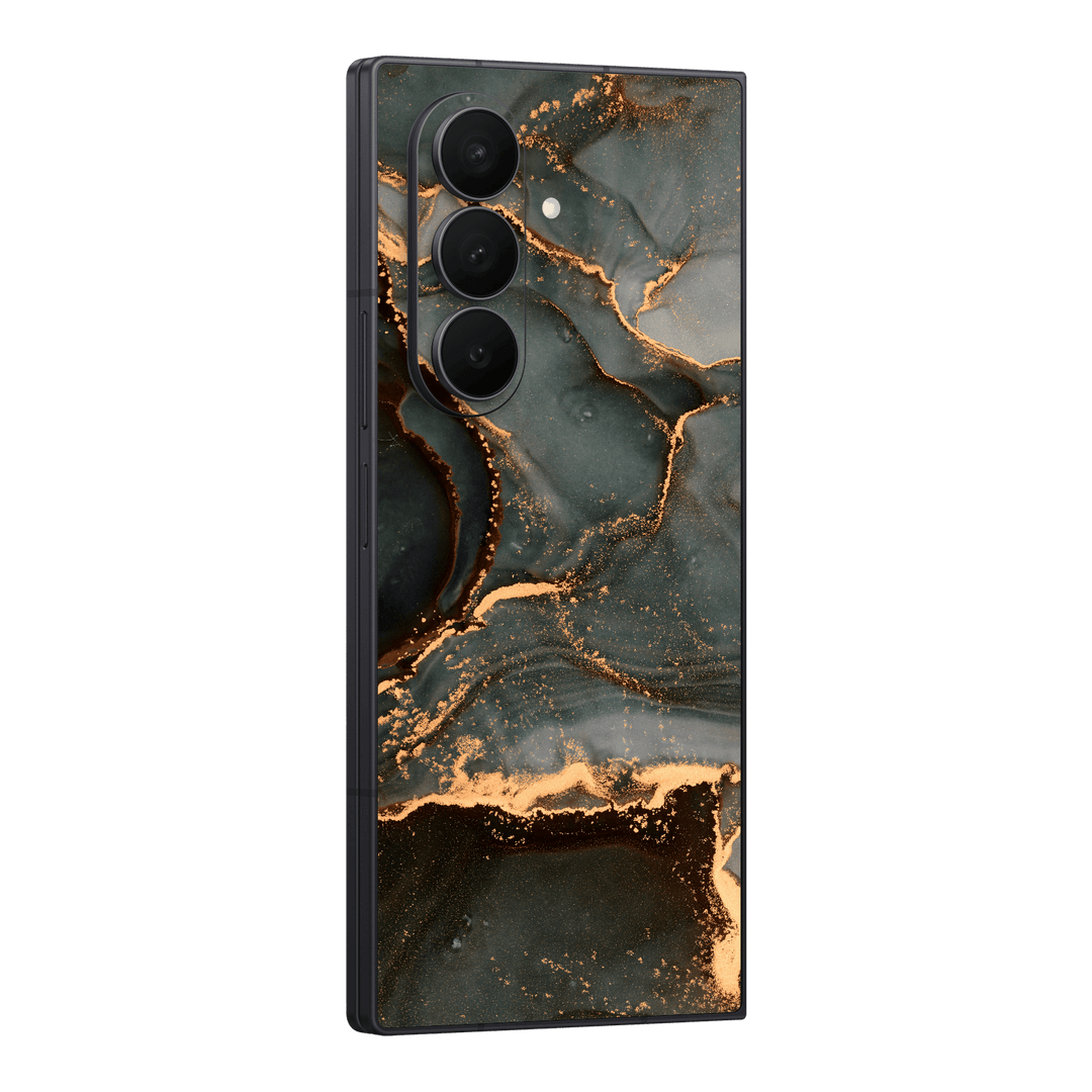 Galaxy Z FOLD 7 Print Printed Custom SIGNATURE AGATE GEODE Deep Forest Skin, Wrap, Decal, Protector, Cover by QSKINZ | qskinz.com