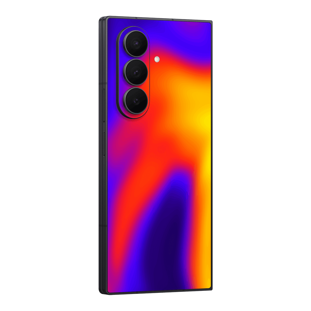 Galaxy Z FOLD 7 Print Printed Custom SIGNATURE Infrablaze Infrared Thermal Neon Skin Wrap Sticker Decal Cover Protector by QSKINZ | QSKINZ.COM
