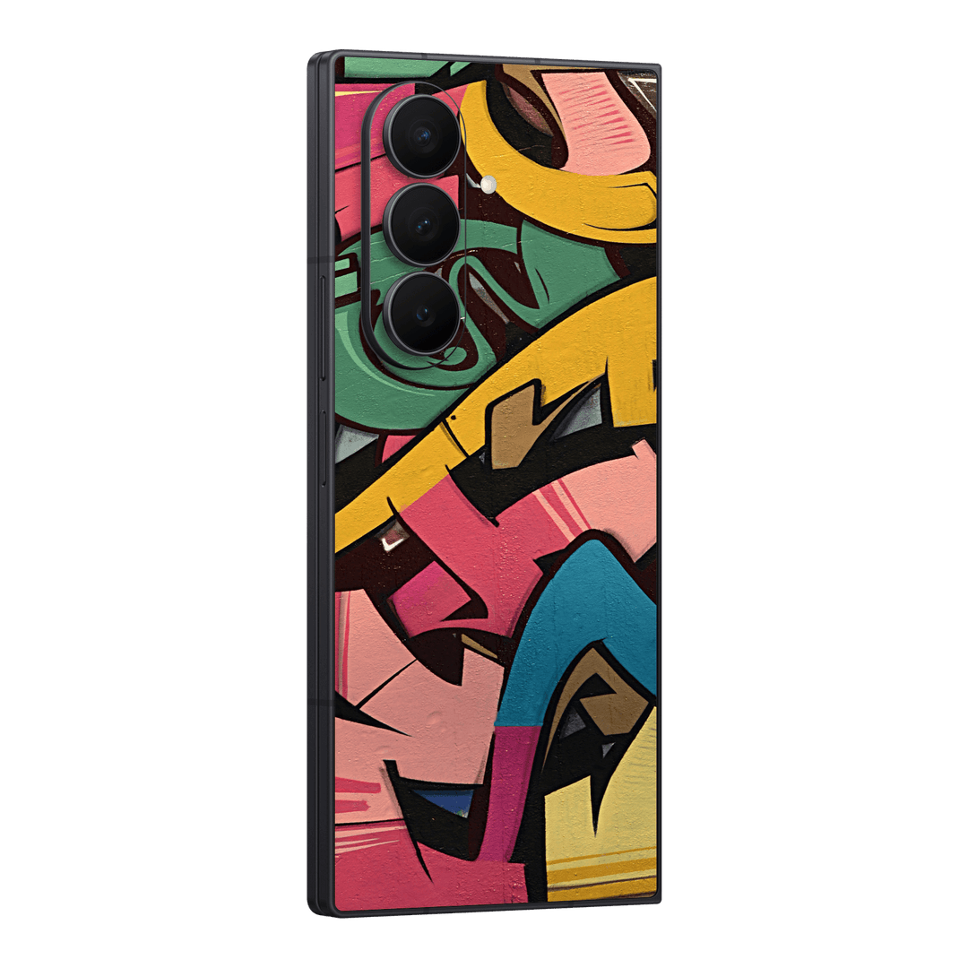 Galaxy Z FOLD 7 Print Printed Custom SIGNATURE Vintage Street Art Skin Wrap Sticker Decal Cover Protector by QSKINZ | qskinz.com