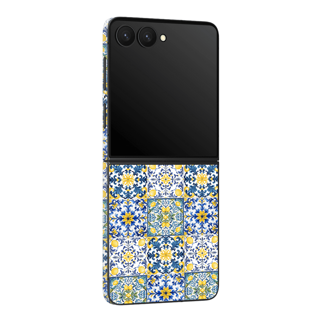 Galaxy Z Flip 7 Custom Printed SIGNATURE “Tile d’Amalfi Coast” Ceramic Skin Wrap Sticker Decal Cover Protector by QSKINZ | QSKINZ.COM