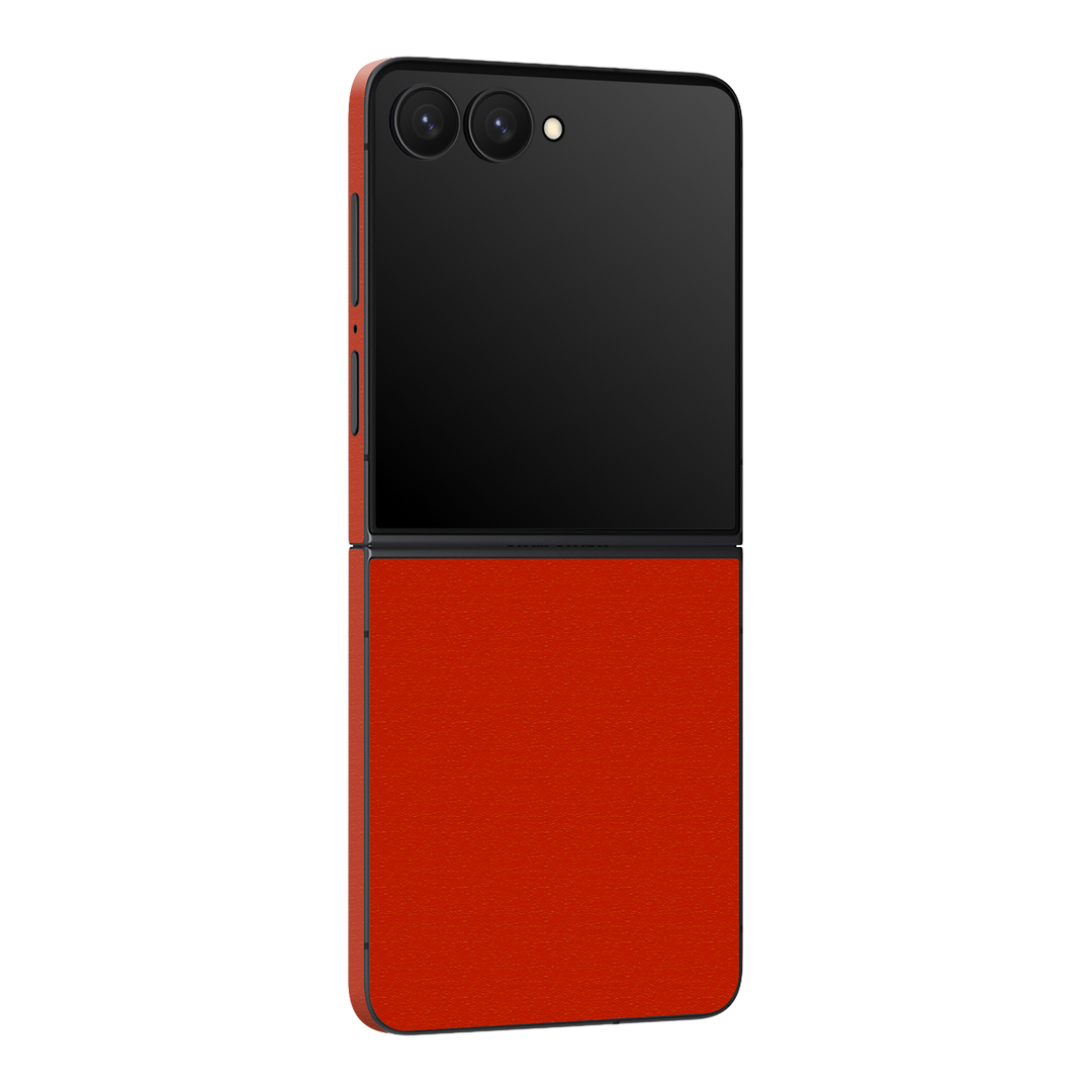 Galaxy Z Flip 7 Luxuria Red Cherry Juice Matt 3D Textured Skin Wrap Sticker Decal Cover Protector by QSKINZ | qskinz.com