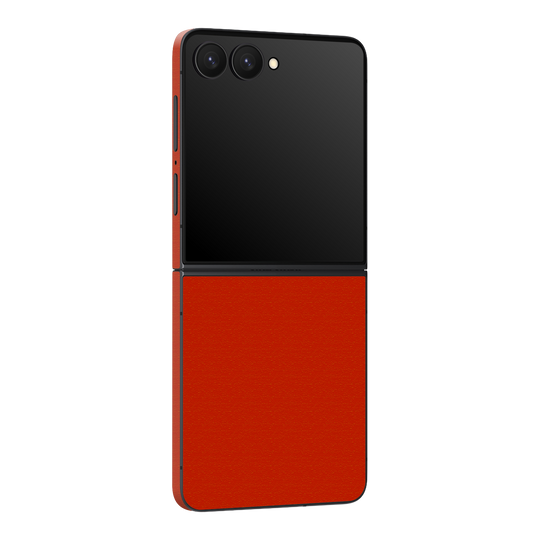 Galaxy Z Flip 7 Luxuria Red Cherry Juice Matt 3D Textured Skin Wrap Sticker Decal Cover Protector by QSKINZ | qskinz.com