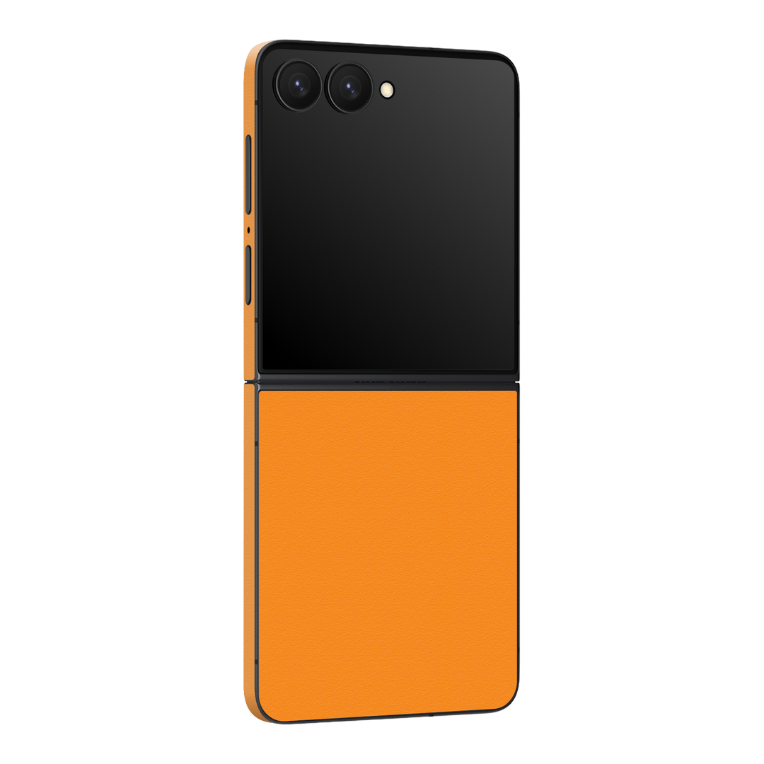 Galaxy Z Flip 7 Luxuria Sunrise Orange Matt 3D Textured Skin Wrap Sticker Decal Cover Protector by QSKINZ | qskinz.com